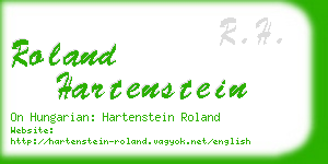 roland hartenstein business card